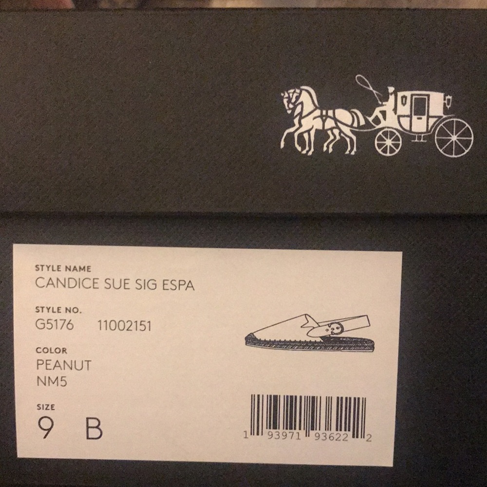 COACH SUEDE SIGNATURE ESPADRILLES